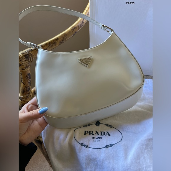 Prada Cleo in white like new worn twice purchased for just under 5k - Picture 1 of 6